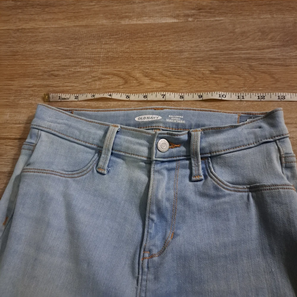 Old Navy Kids Light Blue Distressed Hem Ballerina Jeggings Girl's Jeans Size 14